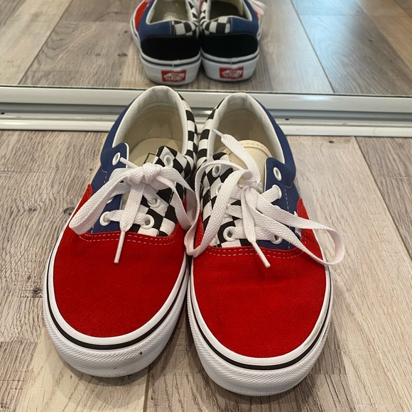 Vans authentic red and blue Clearance